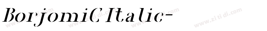 BorjomiC Italic字体转换